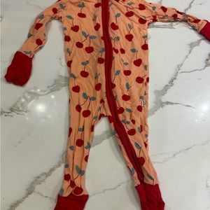 Little Sleepies cherry pajamas 0-3